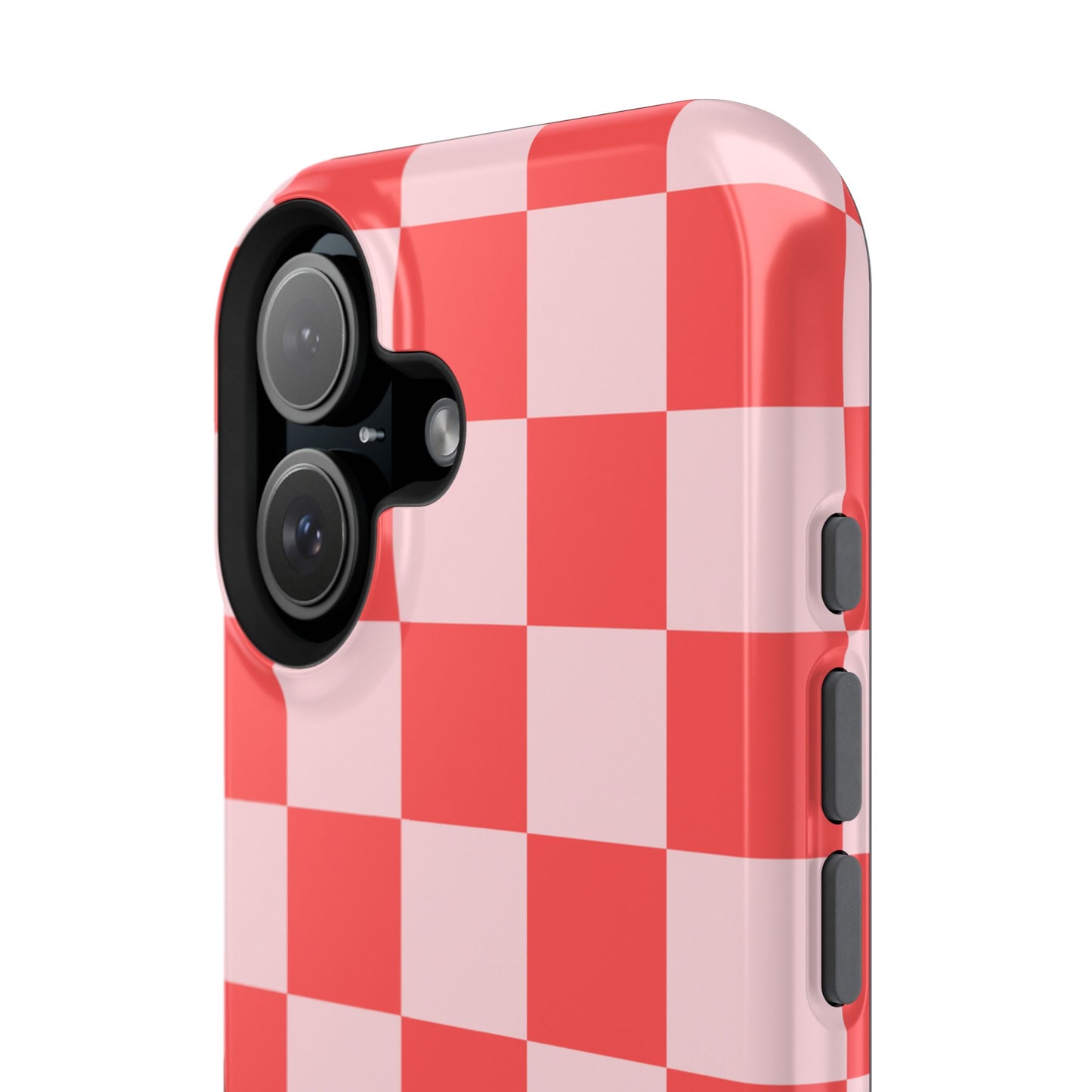 Red & Pink Checkered iPhone Case