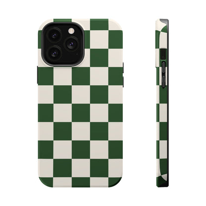 Green Checkered iPhone Case