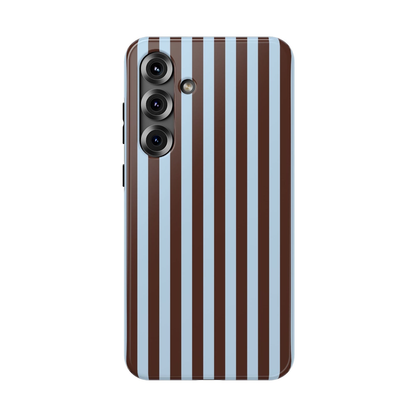 Blue Latte Stripes Samsung Case