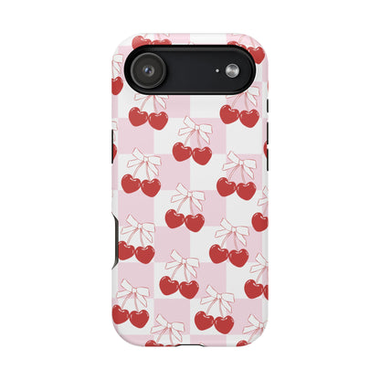 Cherry Bows Coquette iPhone Case