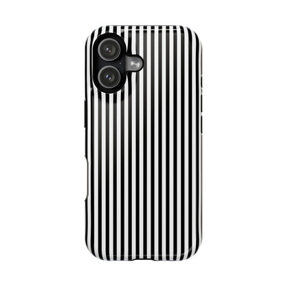 Black Pinstripes iPhone Case