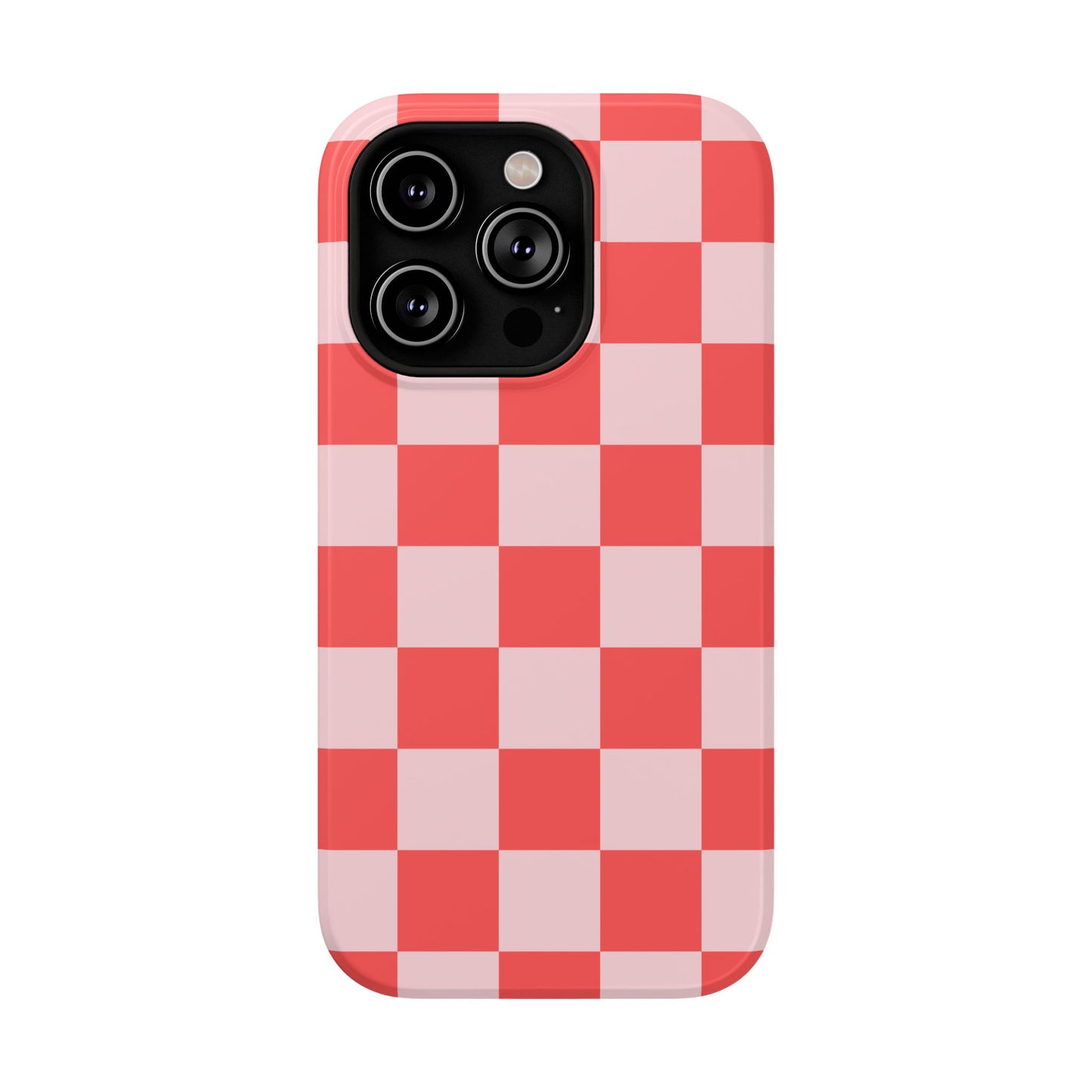 Red & Pink Checkered iPhone Case