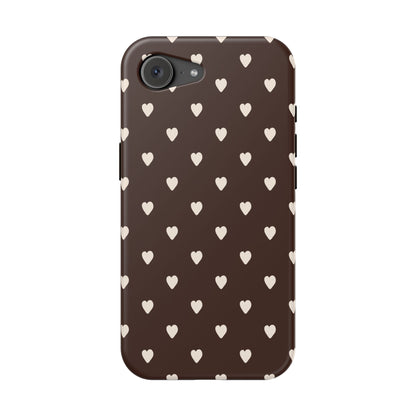 Mocha Hearts iPhone Case