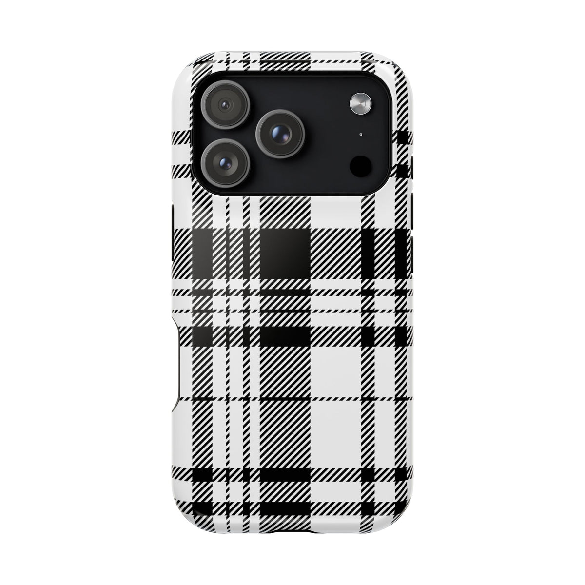 Black Plaid iPhone Case