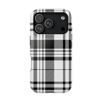 Black Plaid iPhone Case
