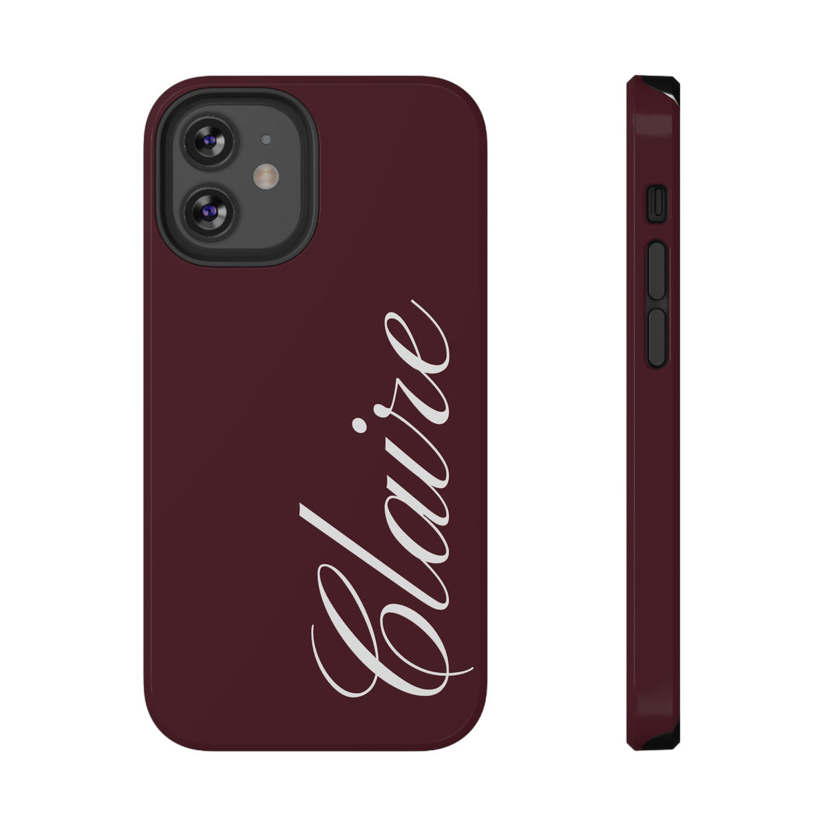 Personalized Burgundy iPhone Case