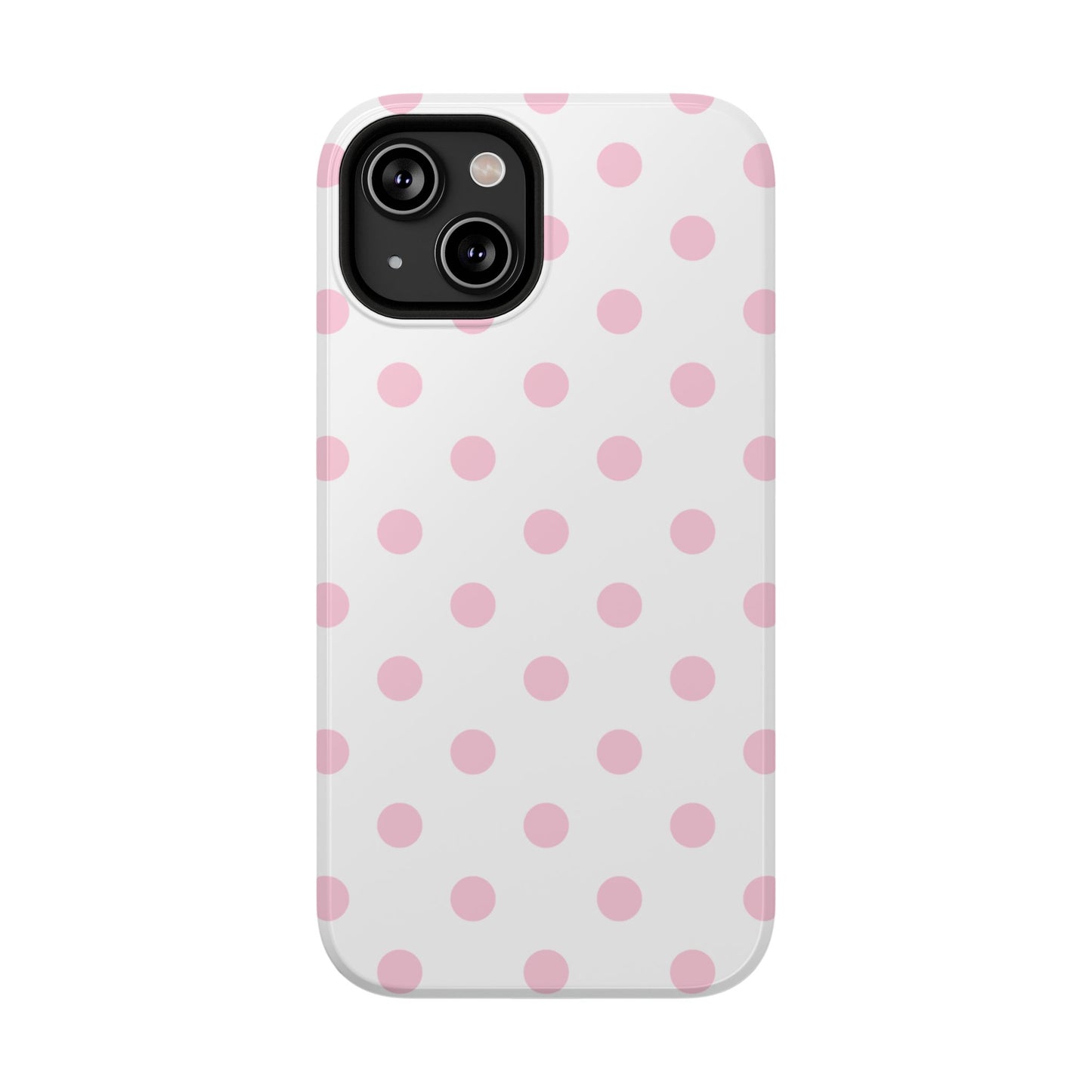 Pink Clouds Polka Dots iPhone Case