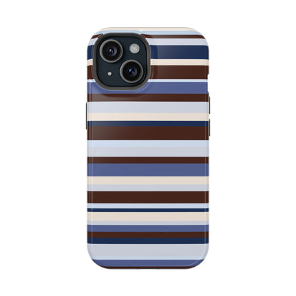 Blueberry Mocha Stripes iPhone Case