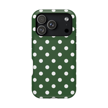 Green Polka Dots iPhone Case