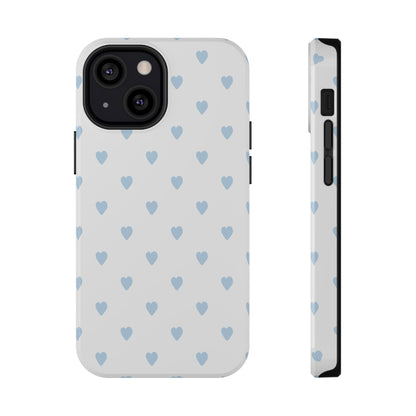 Blue Little Hearts iPhone Case