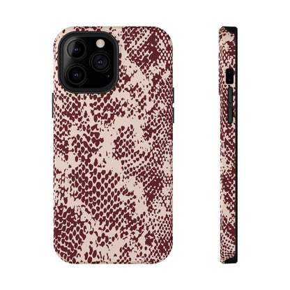 Burgundy Snake iPhone Case
