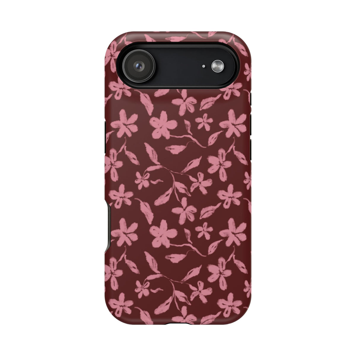 Burgundy Petals iPhone Case