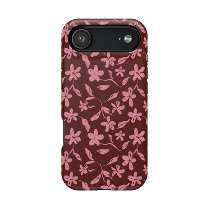 Burgundy Petals iPhone Case