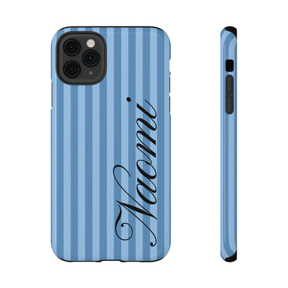 Personalized Seaside Stripes iPhone Case