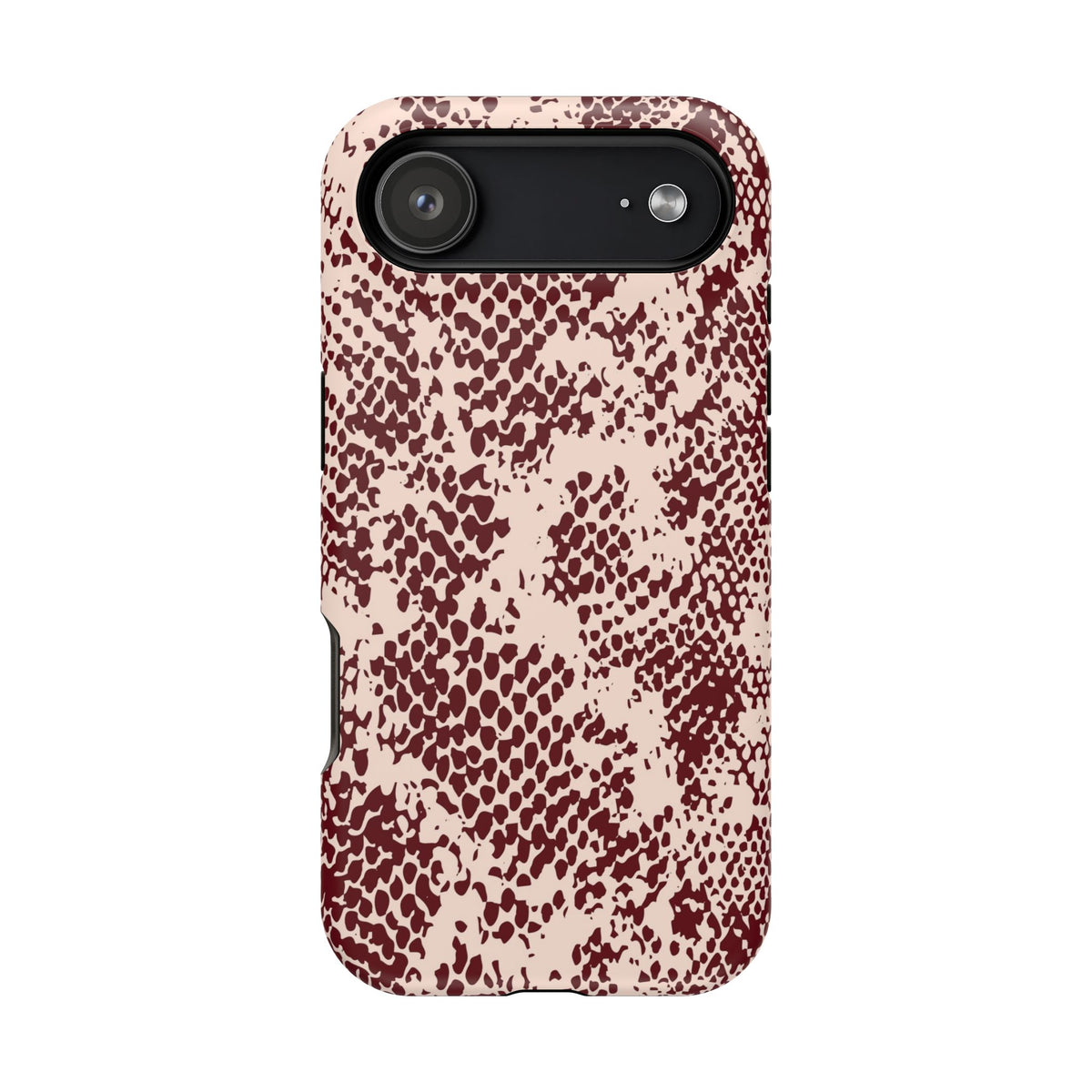 Burgundy Snake iPhone Case