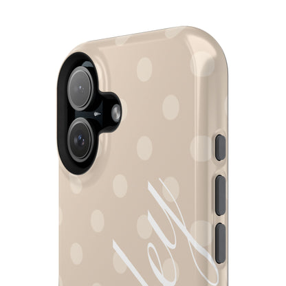 Custom Beige Polka Dots iPhone Case