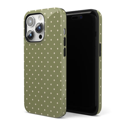 Green Mini Polka Dots iPhone Case