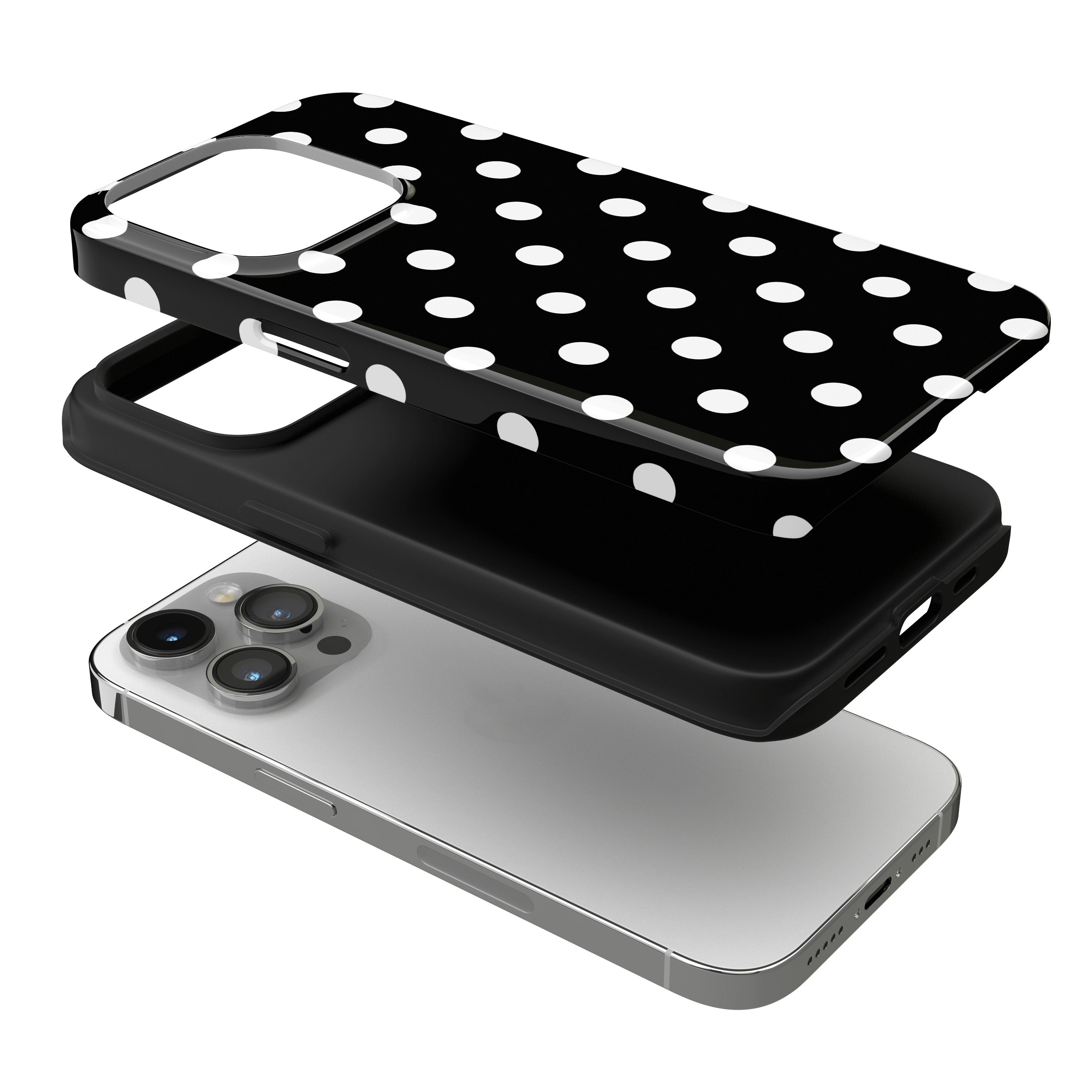 White Polka Dots iPhone Case