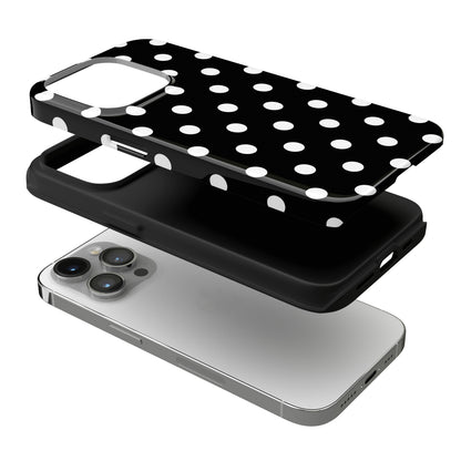 White Polka Dots iPhone Case