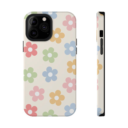 Preppy Retro Flowers iPhone Case