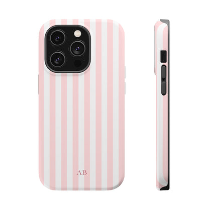 Custom Initials Pink Beau iPhone Case