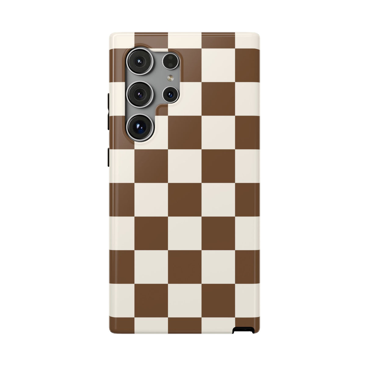 Brown Checkered Samsung Case