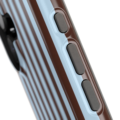 Blue Latte Stripes iPhone Case