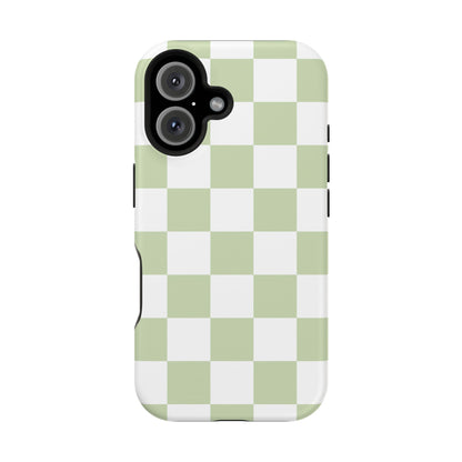 Pastel Green Checkered iPhone Case