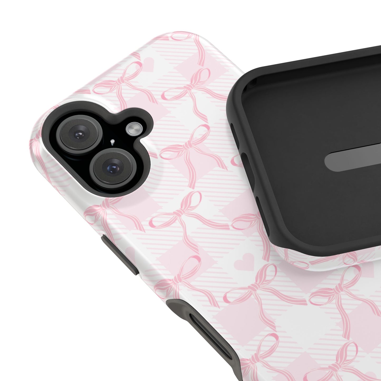Pink Ribbon Bows iPhone Case