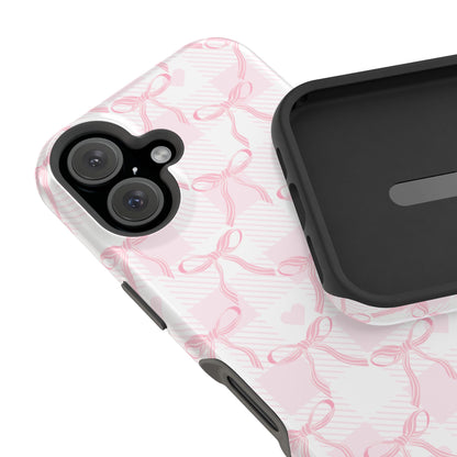Pink Ribbon Bows iPhone Case