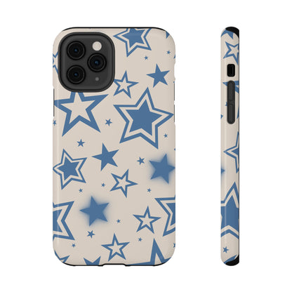 Beige & Blue Stardust iPhone Case