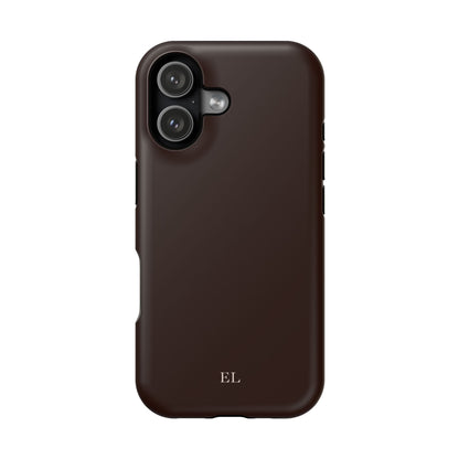 Custom Initials Mocha iPhone Case