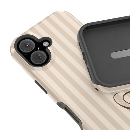Custom Beige Stripes iPhone Case