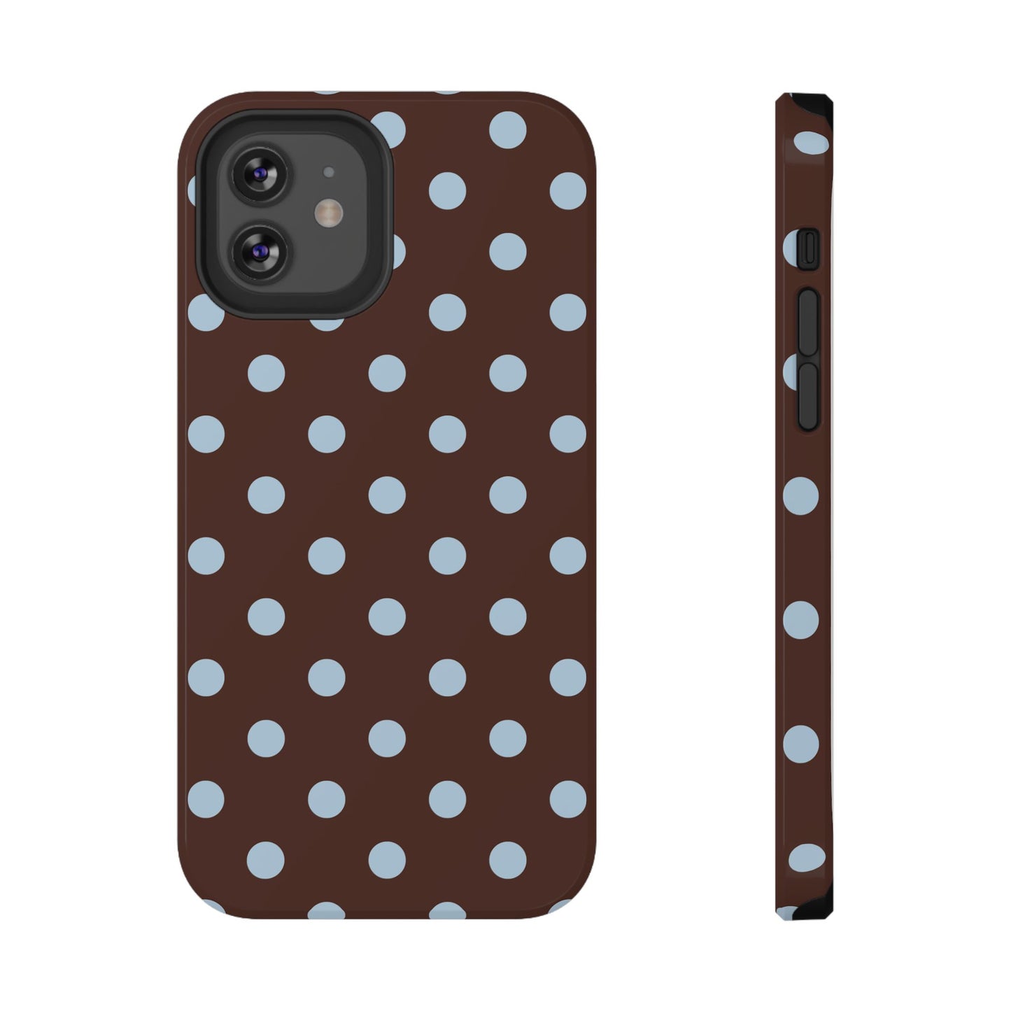Blue Latte Polka Dots iPhone Case