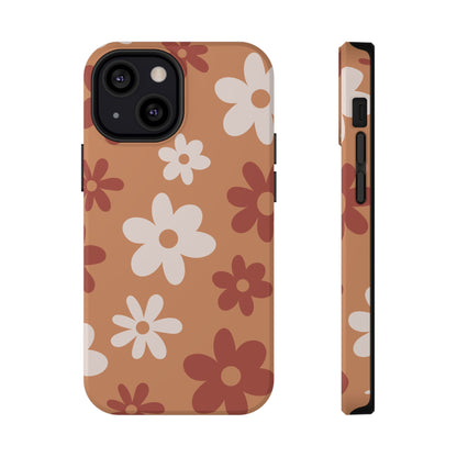 Brown Flower Power iPhone Case