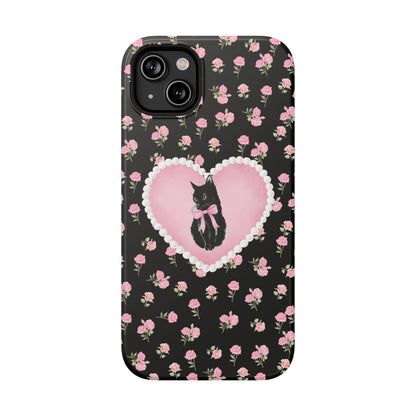 Black Féline Roses iPhone Case