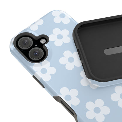 Blue Retro Flowers iPhone Case