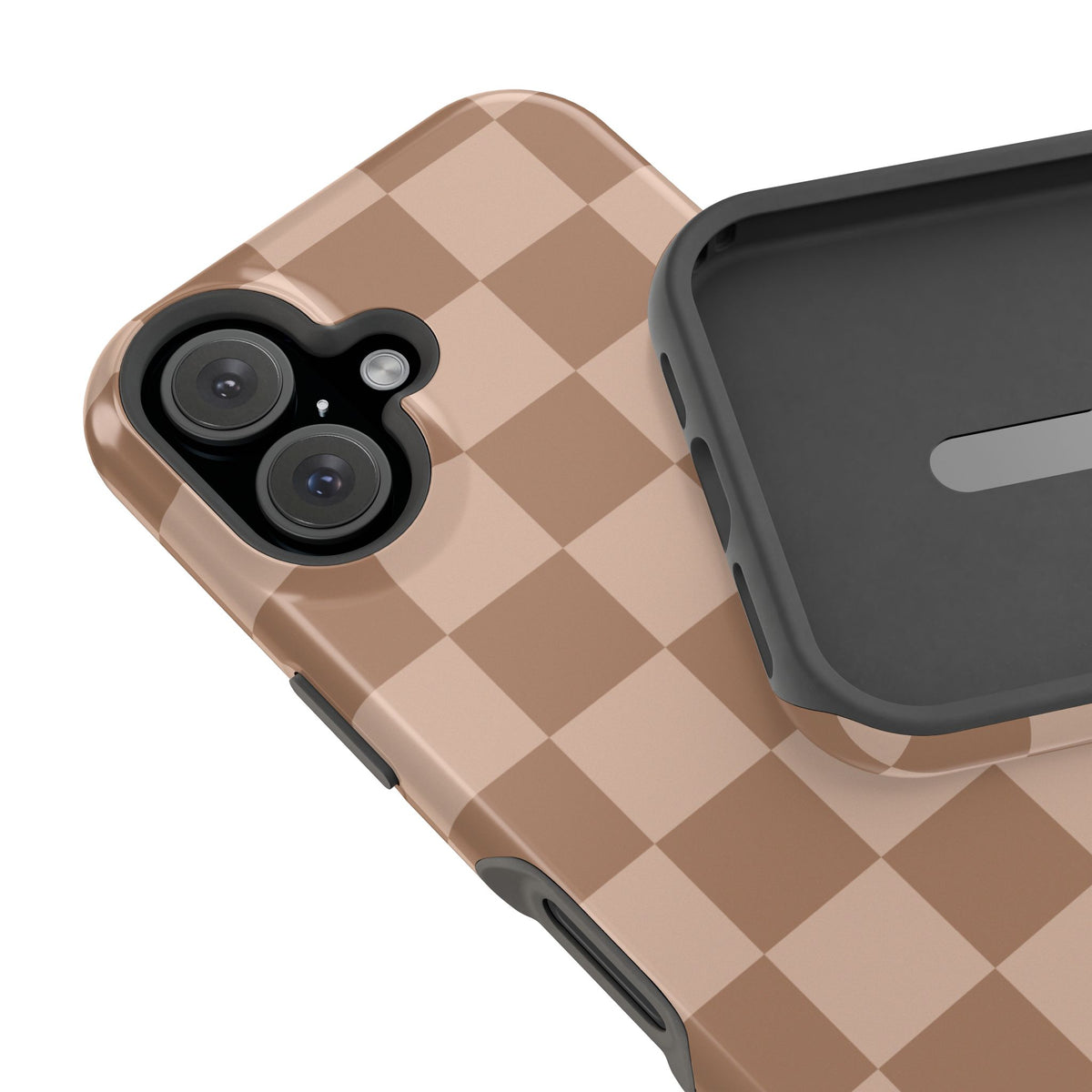 Toffee Checkered iPhone Case