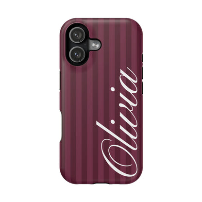 Custom Plum Stripes iPhone Case