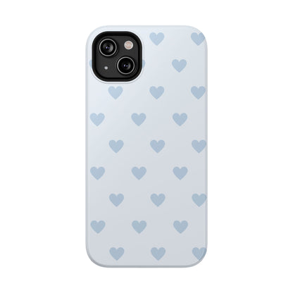 Light Blue Hearts iPhone Case