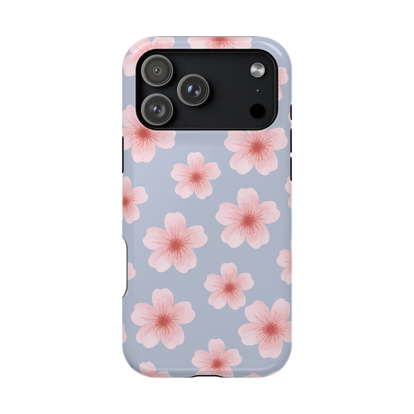 Blue Cherry Blossoms iPhone Case