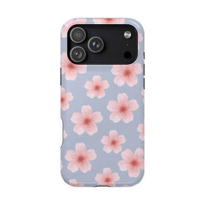 Blue Cherry Blossoms iPhone Case