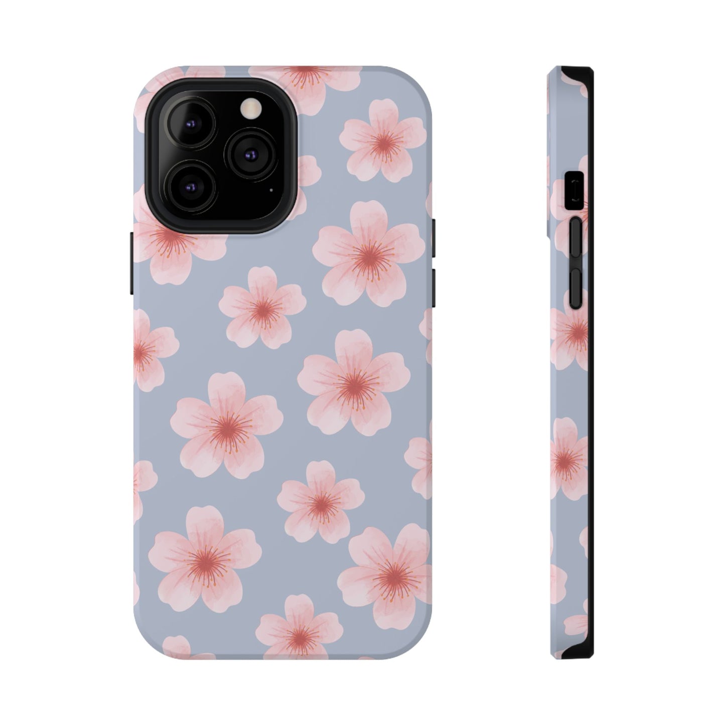 Blue Cherry Blossoms iPhone Case