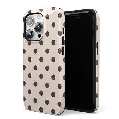 Brown Polka Dots iPhone Case