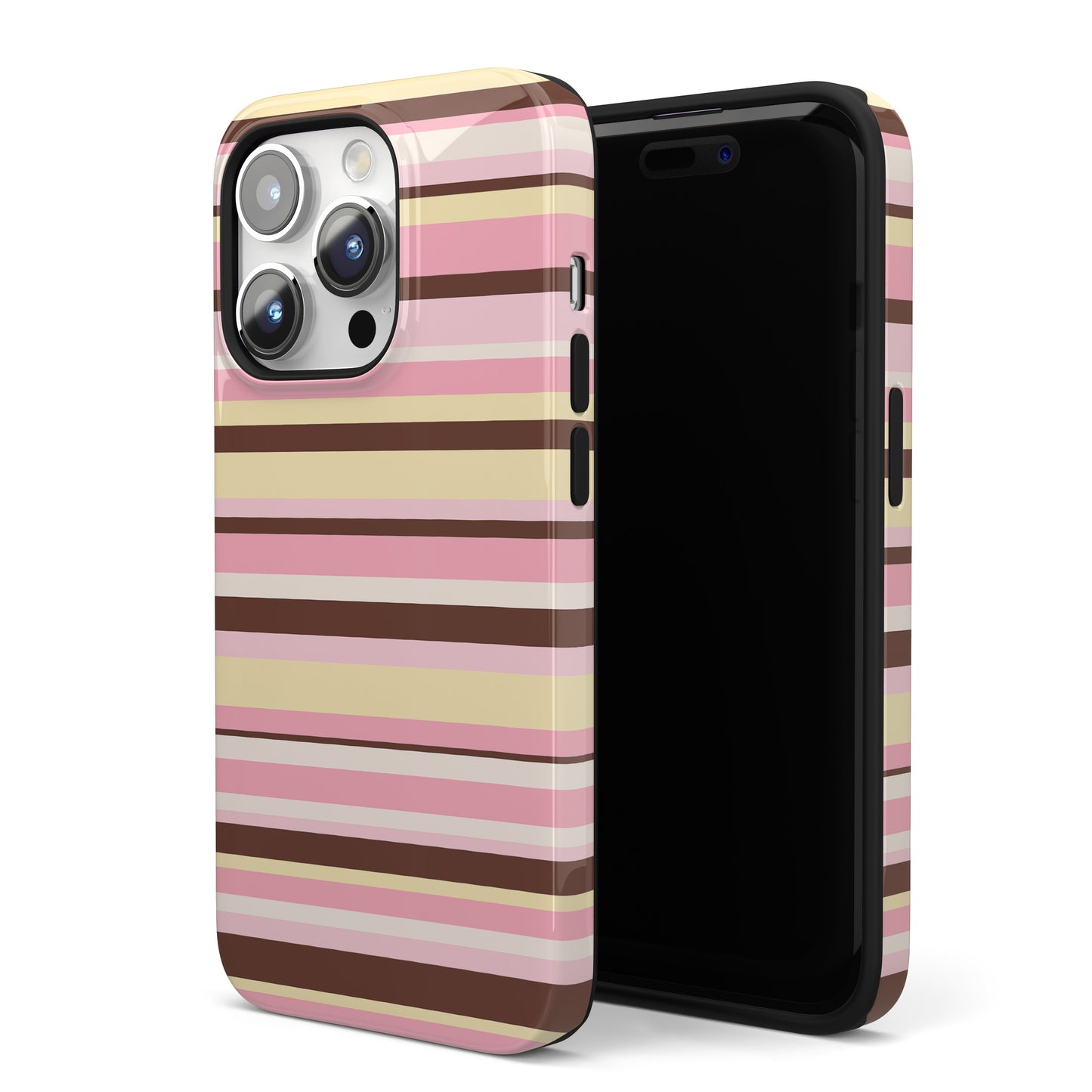 Sunday Latte Stripes iPhone Case