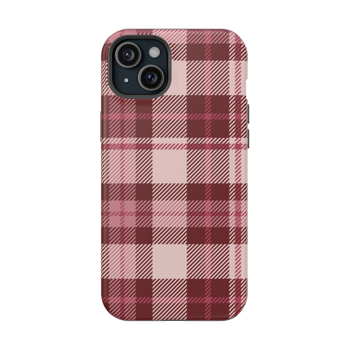 Burgundy Plaid iPhone Case