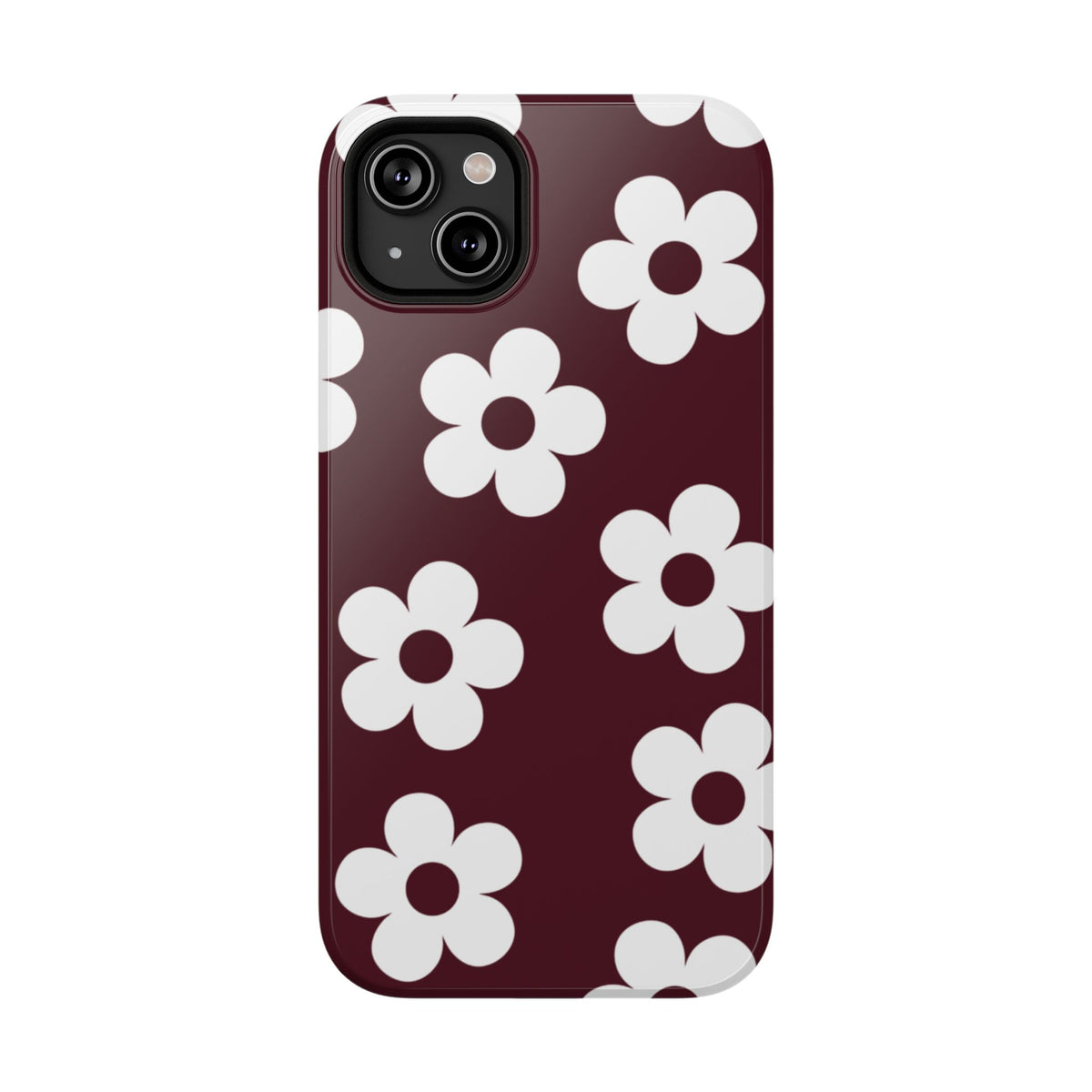 Burgundy Flowers iPhone Case