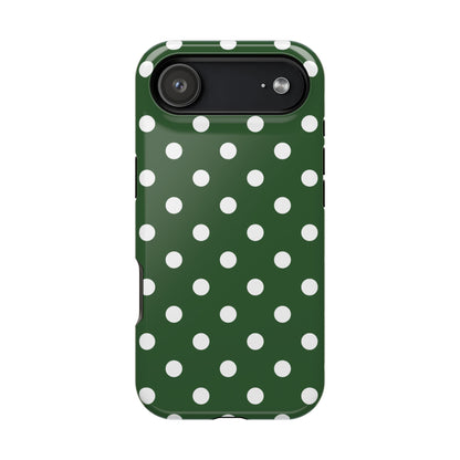 Green Polka Dots iPhone Case