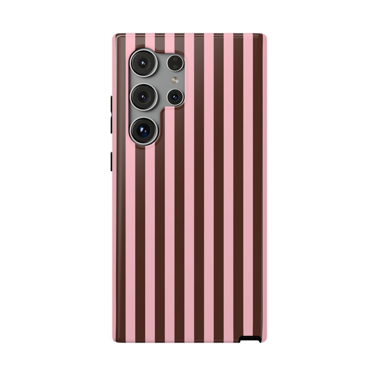 Pink Latte Stripes Samsung Case