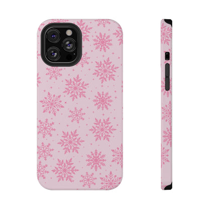 Pink Snowflakes iPhone Case